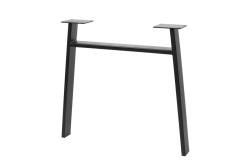 Frame leg GTV INDUSTRIA, trapezoid with crossbar, H=710 mm, W=820 mm, profile 80 x 20, steel, black
