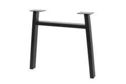 Frame leg GTV INDUSTRIA, trapezoid with crossbar, H=710 mm, W=820 mm, profile 80 x 40, steel, black