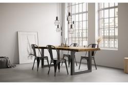 Frame leg GTV INDUSTRIA, rectangle, H=710 mm, W=820 mm, profile 80 x 20, steel, black