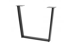 Leg GTV INDUSTRIA, trapezoid, H=710 mm, W=820 mm, profile 80 x 20, steel, black