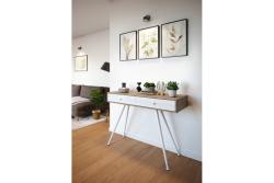Leg 40 x 710 X-LINE inclined, foldable, adjustable foot, white
