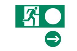 Pictogram evacuation exit universal, 100X300