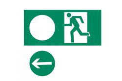 Pictogram evacuation exit universal, 100X300