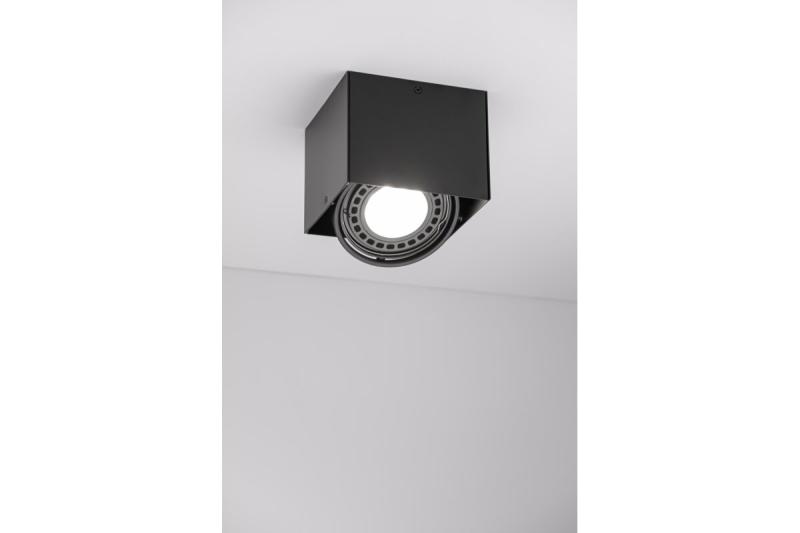 Behuizing van plafondlamp PIREO N, opbouw, enkel, IP20, zwart