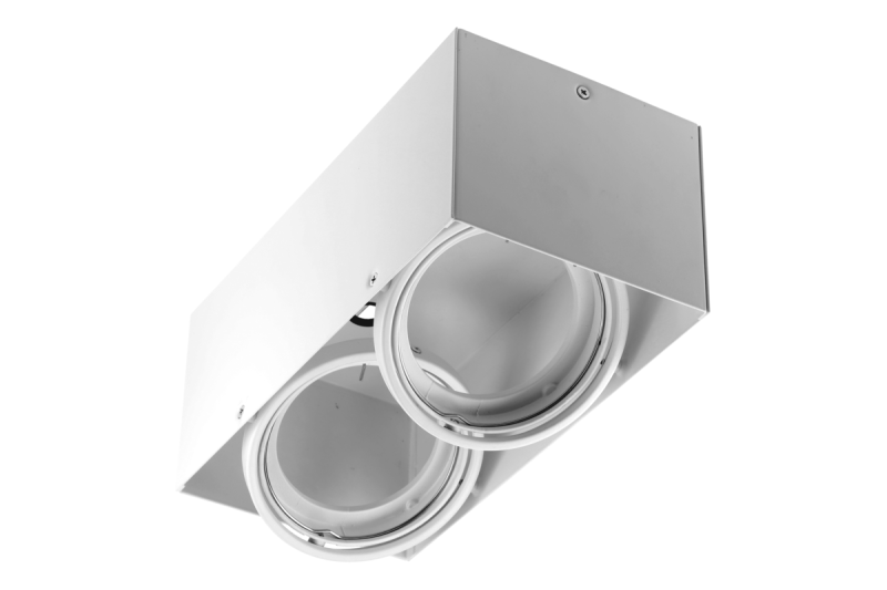 Behuizing voor plafondverlichting PIREO N, opbouw, dubbel, IP20, wit