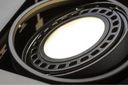 Ceiling luminaire housing PIREO, recessed, IP20, single, black
