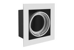 Corpo del plafoniera PIREO, incassato, IP20, singolo, grigio