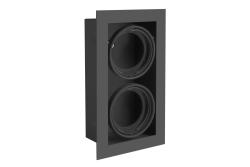 Corpo del luminaire a soffitto PIREO, incassato, IP20, doppio, nero