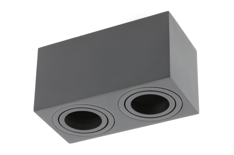 Plafondlamp AVEIRO DUO BIS, GU10, IP20, dubbel, vierkant, zwart