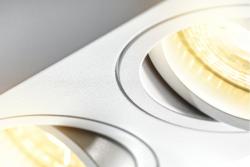 Ceiling luminaire AVEIRO DUO BIS, GU10, IP20, double, square, white