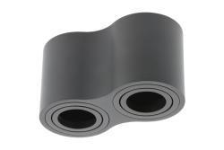 Ceiling luminaire AVEIRO DUO BIS, GU10, IP20, max. 2*20 W, double, round, black