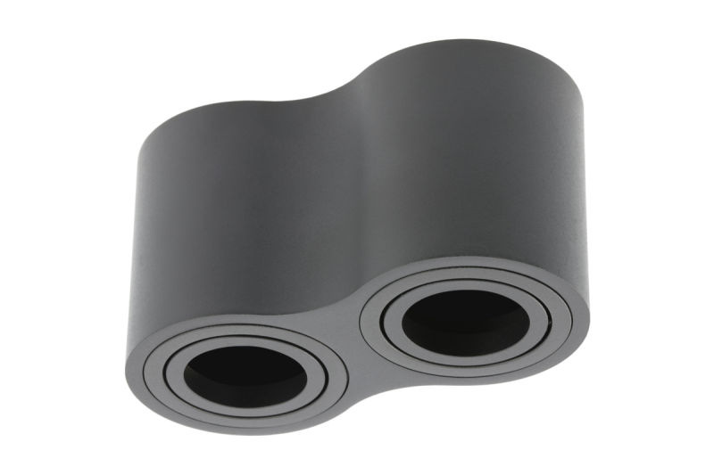 Plafondlamp AVEIRO DUO BIS, GU10, IP20, max. 2*20 W, dubbel, rond, zwart