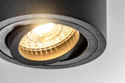 Ceiling luminaire AVEIRO BIS, GU10, IP20, max. 20 W, round, black