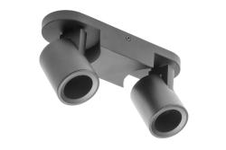 Ceiling luminaire BLINK II, GU10, max. 2*20 W, IP20, double, black