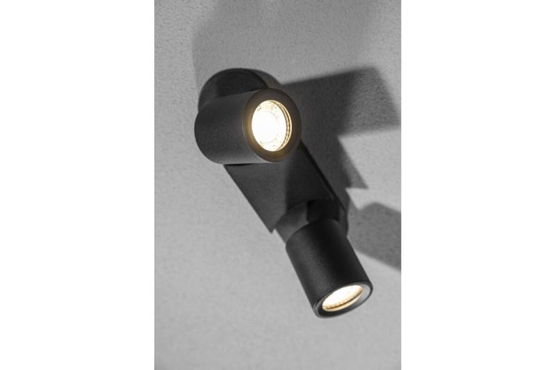 Plafondlamp BLINK II, GU10, max. 2*20 W, IP20, dubbel, zwart