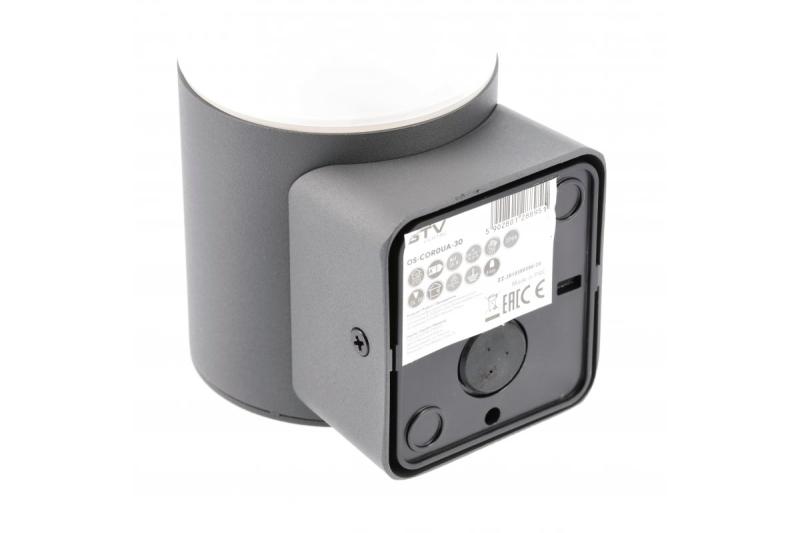 Gevelverlichting CORTA, E27, max. 25 W, IP44, grafiet