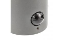 Facade luminaire CORTA with motion sensor, E27, max. 25 W, IP44, graphite
