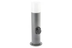 Garden luminaire CORTA, E27, max. 25 W, IP44, SCHUKO socket max. 3000 W, post 400 mm, graphite