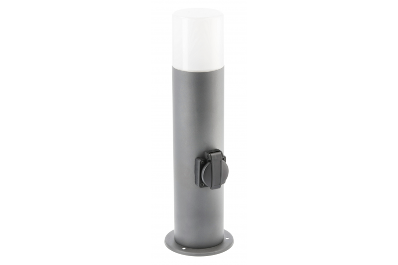 Tuinlamp CORTA, E27, max. 25 W, IP44, SCHUKO stopcontact max. 3000 W, paal 400 mm, grafiet