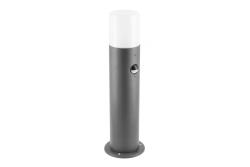 Garden luminaire CORTA with motion sensor, E27, max. 25 W, IP44, post 400 mm, graphite