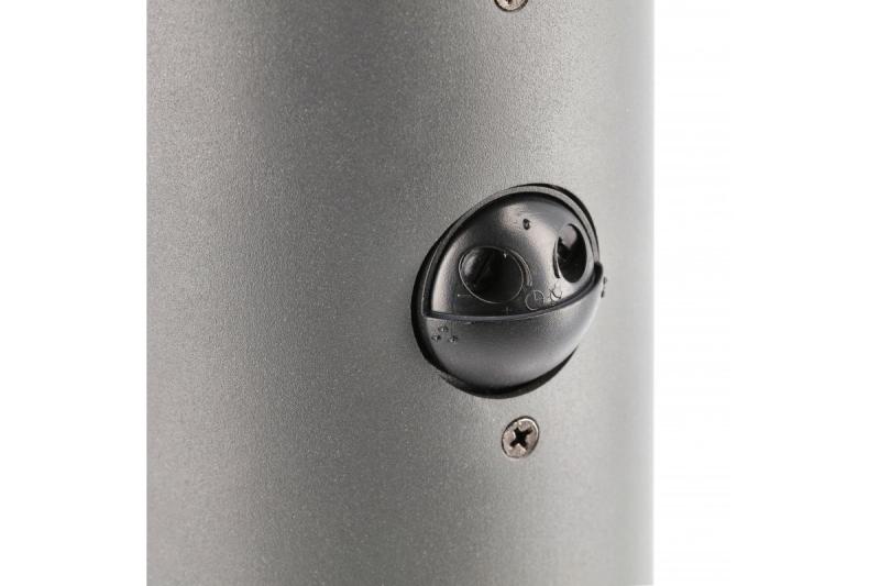 Tuinlamp CORTA met bewegingssensor, E27, max. 25 W, IP44, paal 400 mm, grafiet