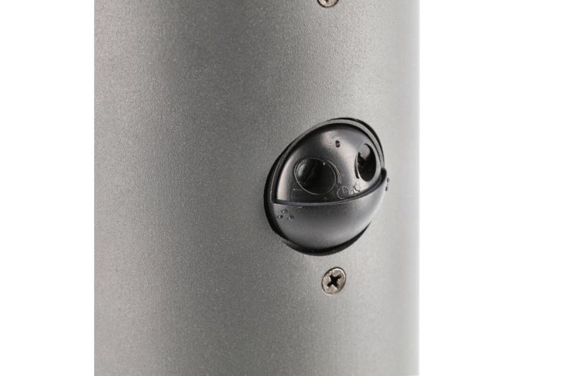 Tuinlamp CORTA met bewegingssensor, E27, max. 25 W, IP44, paal 400 mm, grafiet