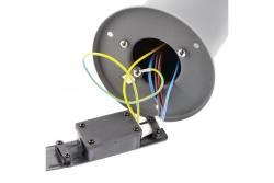 Garden luminaire CORTA, E27, max. 25 W, IP44, SCHUKO socket max. 3000 W, post 800 mm, graphite