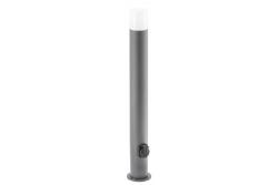 Garden luminaire CORTA, E27, max. 25 W, IP44, SCHUKO socket max. 3000 W, post 800 mm, graphite