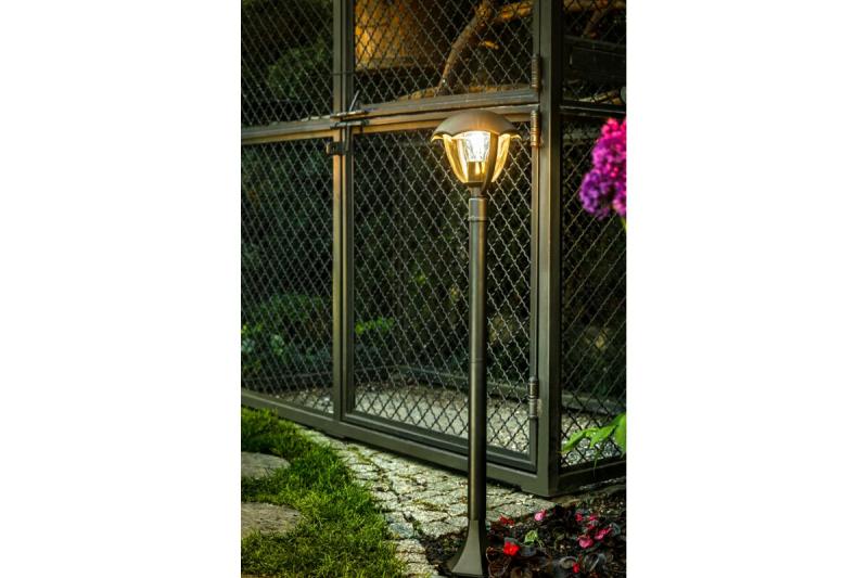 Tuinlamp GRANDE, E27, max. 60 W, IP54, paal 1000 mm, zwart