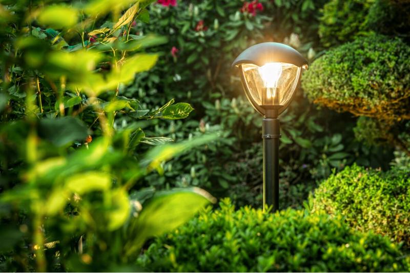 Tuinlamp GRANDE, E27, max. 60 W, IP54, paal 1000 mm, zwart