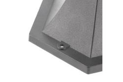 Garden luminaire GRANDE, E27, max. 60 W, IP54, post 310 mm, black