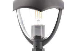 Garden luminaire GRANDE, E27, max. 60 W, IP54, post 310 mm, black