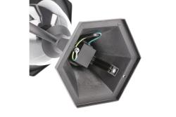 Garden luminaire GRANDE, E27, max. 60 W, IP54, post 310 mm, black