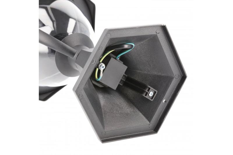 Tuinlamp GRANDE, E27, max. 60 W, IP54, paal 310 mm, zwart