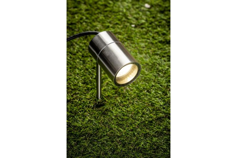 Grondlamp GRAZIE, GU10, max. 20 W, IP44, roestvrij staal
