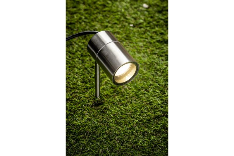Grondlamp GRAZIE, GU10, max. 20 W, IP44, roestvrij staal