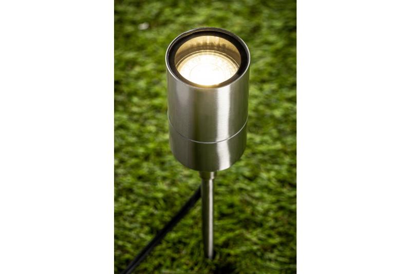 Grondlamp GRAZIE, GU10, max. 20 W, IP44, roestvrij staal