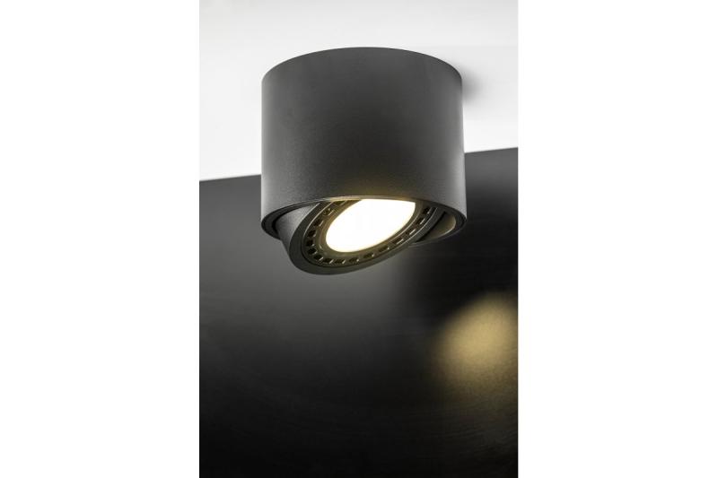 Plafondlamp ISUMI met aanpassing, ES111, GU10, 130x100 mm, IP20, zwart