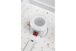 LED luminaire ITALIA with motion sensor, 12 W, 900 lm, 4000K, AC220-240V, IP20, 360°, square