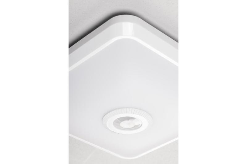 LED armatuur ITALIA met bewegingssensor, 12 W, 900 lm, 4000K, AC220-240V, IP20, 360°, vierkant