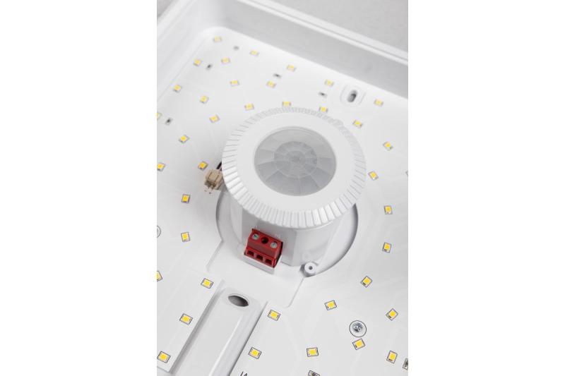 LED armatuur ITALIA met bewegingssensor, 12 W, 900 lm, 4000K, AC220-240V, IP20, 360°, vierkant