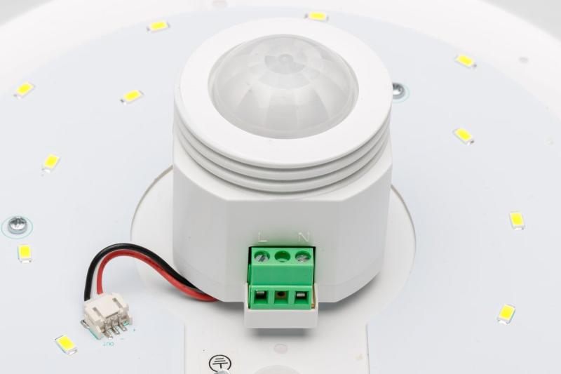 LED-armatuur ITALIA met bewegingssensor, 16 W, 1200 lm, 4000K, AC220-240V, IP20, 360°, rond