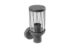 Facade luminaire KERTA, E27, max. 12 W, IP44, graphite