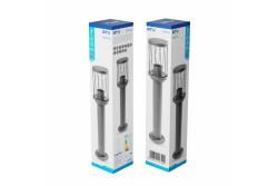Garden luminaire KERTA, E27, max. 12 W, IP44, graphite, post 500 mm