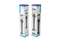 Garden luminaire KERTA, E27, max. 12 W, IP44, graphite, post 500 mm