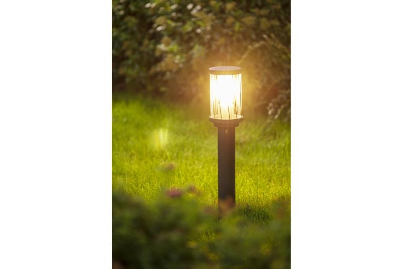 Tuinlamp KERTA, E27, max. 12 W, IP44, grafiet, paal 500 mm