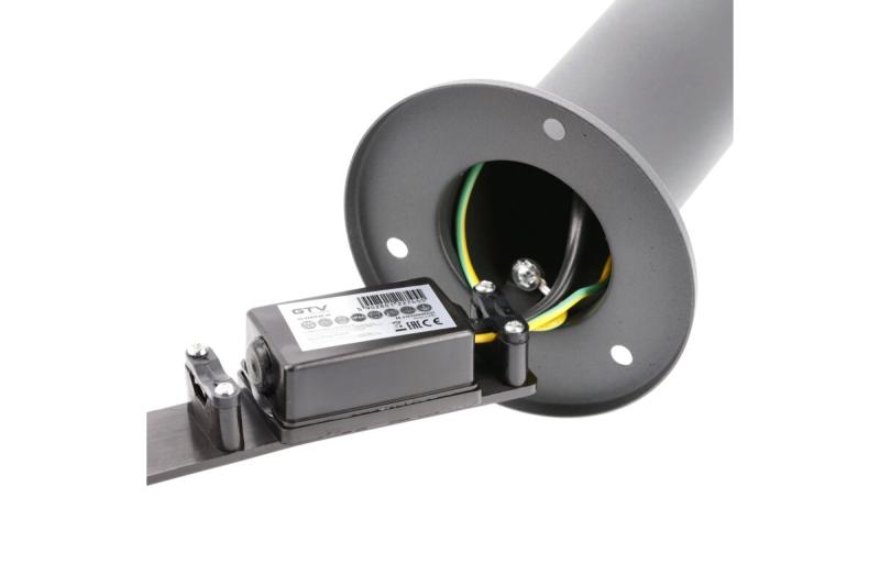 Tuinlamp KERTA, E27, max. 12 W, IP44, grafiet, paal 500 mm