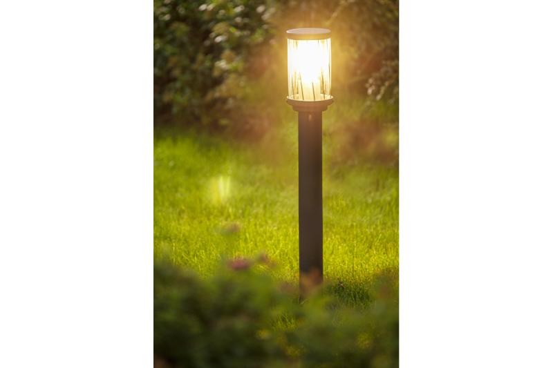 Tuinlamp KERTA, E27, max. 12 W, IP44, grafiet, paal 800 mm