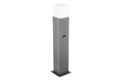 Garden luminaire LARGO with motion sensor, E27, max. 15 W, IP44, post 500 mm, graphite