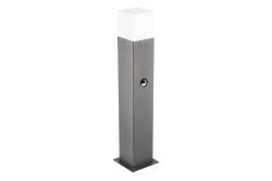 Garden luminaire LARGO with motion sensor, E27, max. 15 W, IP44, post 500 mm, graphite